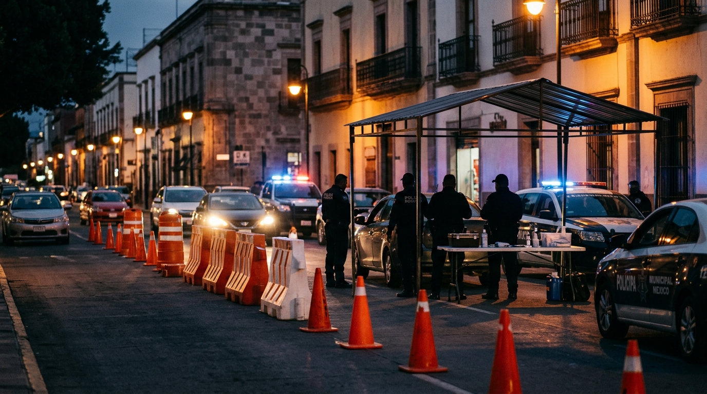 Alcoholímetro en Querétaro remite a 32 conductores y manda 29 autos al corralón